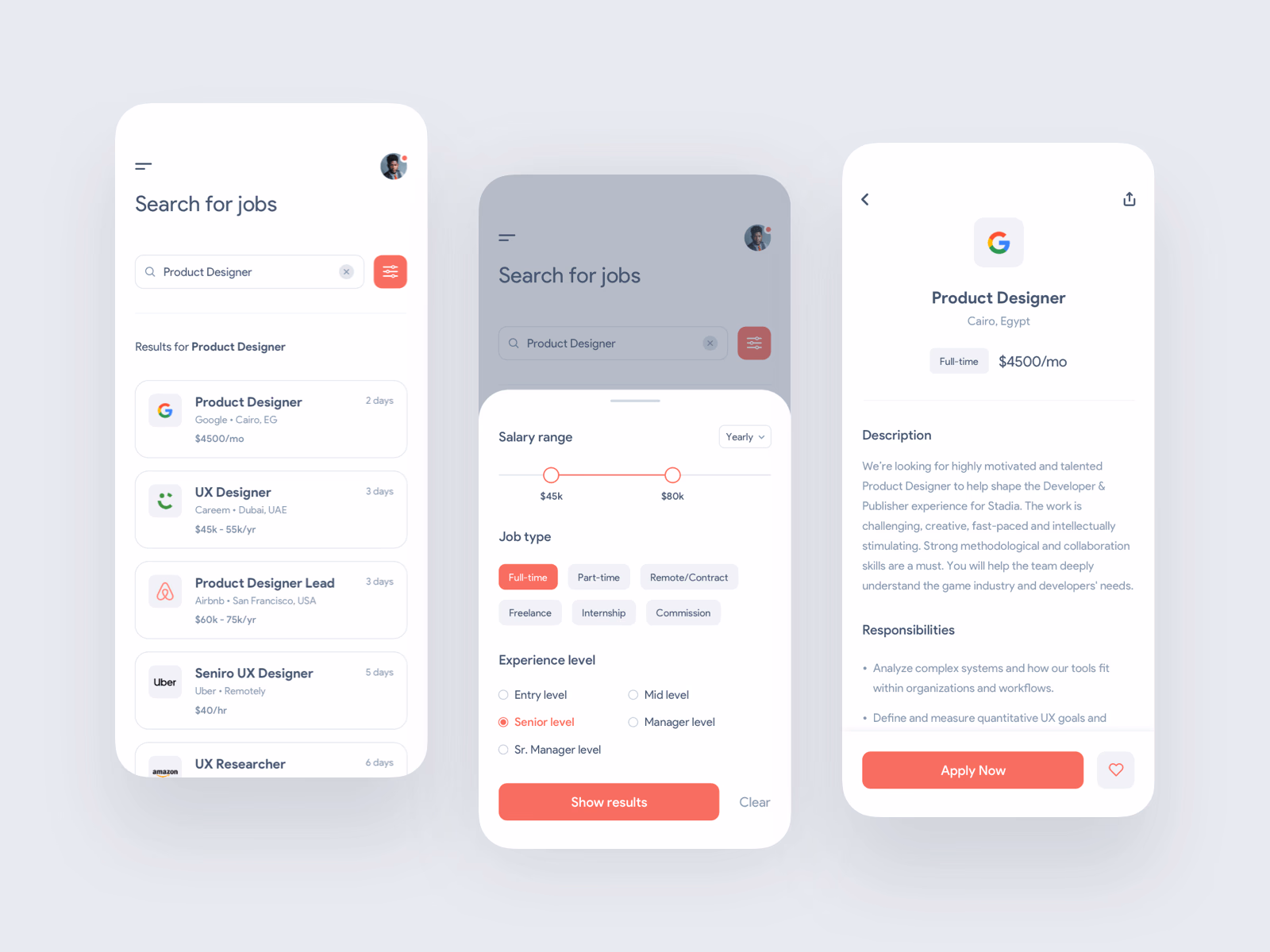 React Native Job Search App preview